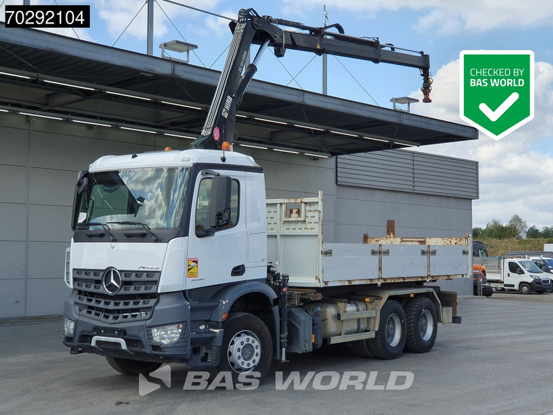 Mercedes-Benz Arocs 2636 Arocs 6X4 8m3 Forez Bennes Tipper HIAB 144 B-2 Hiduo Crane Steelsuspension Automatic Euro 6 - Sklápěč, Auto s hydraulickou rukou: obrázek 1 Mercedes-Benz Arocs 2636 Arocs 6X4 8m3 Forez Bennes Tipper HIAB 144 B-2 Hiduo Crane Steelsuspension Automatic Euro 6 - Sklápěč, Auto s hydraulickou rukou: obrázek 1