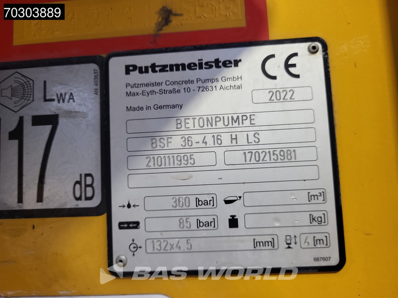 Autočerpadlo Mercedes-Benz Arocs 2640 Arocs 6X4 Belgium Truck Putzmeister 36mtrs Concrete Pump Euro 6: obrázek 19