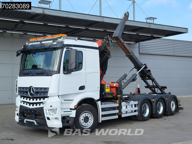Mercedes-Benz Arocs 3245 Actros 8X4 Palfinger PK22002 EH Crane 17tons hooklift Big-Axle Lift+Lenkachse Navi Euro 6 - Hákový nosič kontejnerů, Auto s hydraulickou rukou: obrázek 5 Mercedes-Benz Arocs 3245 Actros 8X4 Palfinger PK22002 EH Crane 17tons hooklift Big-Axle Lift+Lenkachse Navi Euro 6 - Hákový nosič kontejnerů, Auto s hydraulickou rukou: obrázek 5