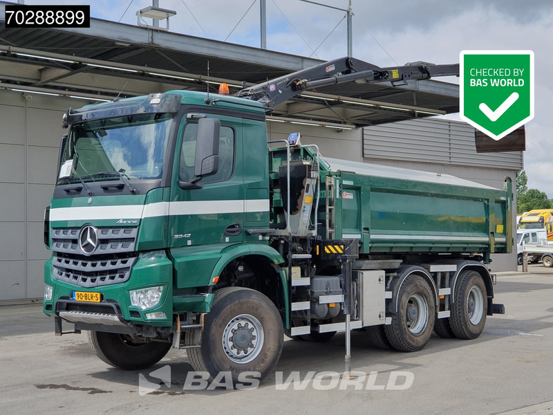 Mercedes-Benz Arocs 3342 Arocs 6X6 NL-Truck HMF 1643 Z-Crane Kran Steering Axle Big-Axle Euro 6 - Sklápěč, Auto s hydraulickou rukou: obrázek 1 Mercedes-Benz Arocs 3342 Arocs 6X6 NL-Truck HMF 1643 Z-Crane Kran Steering Axle Big-Axle Euro 6 - Sklápěč, Auto s hydraulickou rukou: obrázek 1