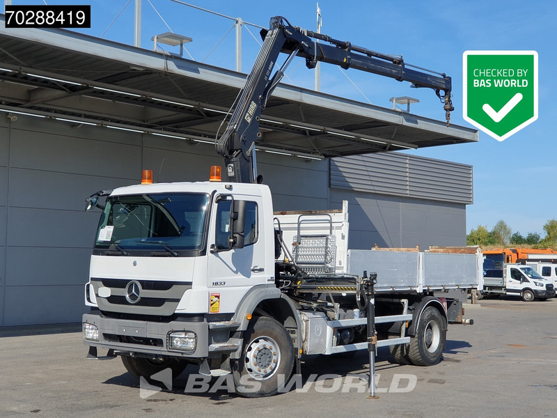 Mercedes-Benz Axor 1833 Axor 4X2 HIAB XS B-122 HIDUO Crane Kran Manual Steelsuspension Big-Axle Euro 5 - Sklápěč, Auto s hydraulickou rukou: obrázek 1 Mercedes-Benz Axor 1833 Axor 4X2 HIAB XS B-122 HIDUO Crane Kran Manual Steelsuspension Big-Axle Euro 5 - Sklápěč, Auto s hydraulickou rukou: obrázek 1