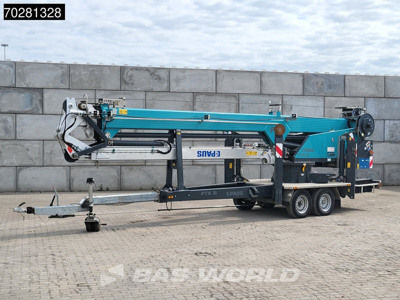 Paus PTK31 2 axles 661 Betriebsstun. 31meter Aanhangerkraan op 3500kg - Přívěs plato/ Valník: obrázek 1 Paus PTK31 2 axles 661 Betriebsstun. 31meter Aanhangerkraan op 3500kg - Přívěs plato/ Valník: obrázek 1