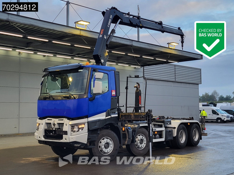 Renault C 430 8X4 HIAB X-Hiduo 188 B-2 Crane + Hook Full Steel Big-Axle Euro 6 - Hákový nosič kontejnerů, Auto s hydraulickou rukou: obrázek 1 Renault C 430 8X4 HIAB X-Hiduo 188 B-2 Crane + Hook Full Steel Big-Axle Euro 6 - Hákový nosič kontejnerů, Auto s hydraulickou rukou: obrázek 1