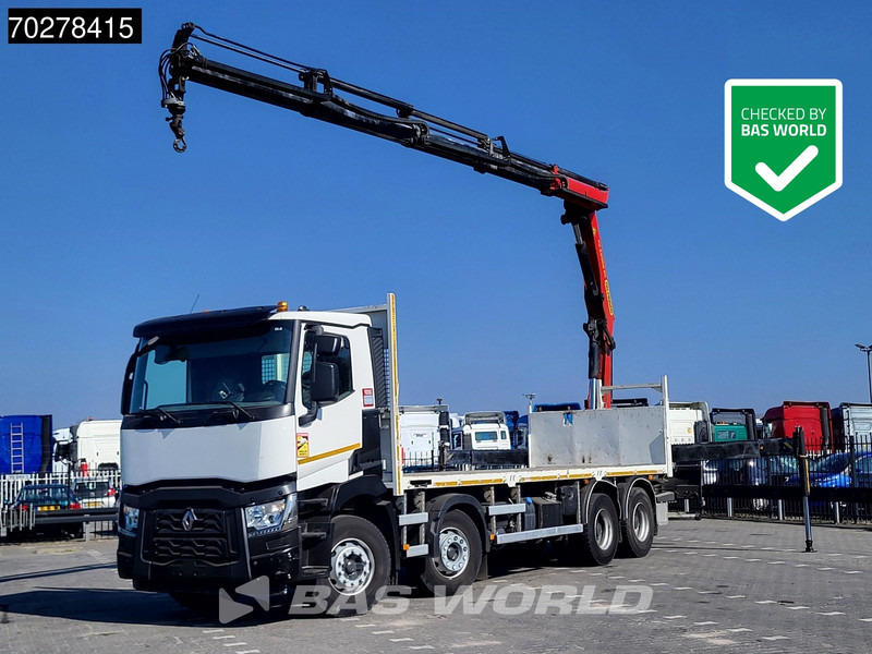 Renault C 430 8X4 Palfinger 22002 EH kran Crane Big-Axle steel suspension Euro 6 - Nákladní automobil valníkový/ Plošinový, Auto s hydraulickou rukou: obrázek 1 Renault C 430 8X4 Palfinger 22002 EH kran Crane Big-Axle steel suspension Euro 6 - Nákladní automobil valníkový/ Plošinový, Auto s hydraulickou rukou: obrázek 1