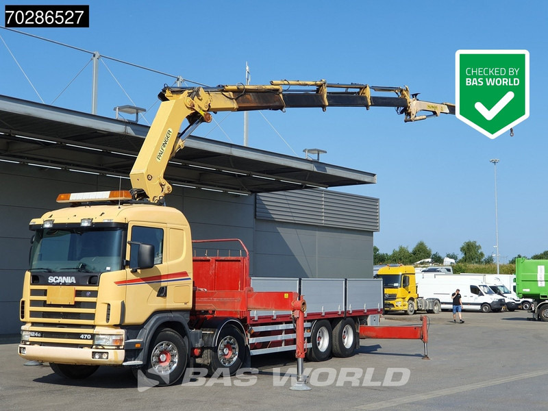 Scania 124G 470 8X4 Palfinger PK45000 C4 Crane Kran Fly-Jib Manual Steering Axle Euro 3 - Nákladní automobil valníkový/ Plošinový, Auto s hydraulickou rukou: obrázek 1 Scania 124G 470 8X4 Palfinger PK45000 C4 Crane Kran Fly-Jib Manual Steering Axle Euro 3 - Nákladní automobil valníkový/ Plošinový, Auto s hydraulickou rukou: obrázek 1