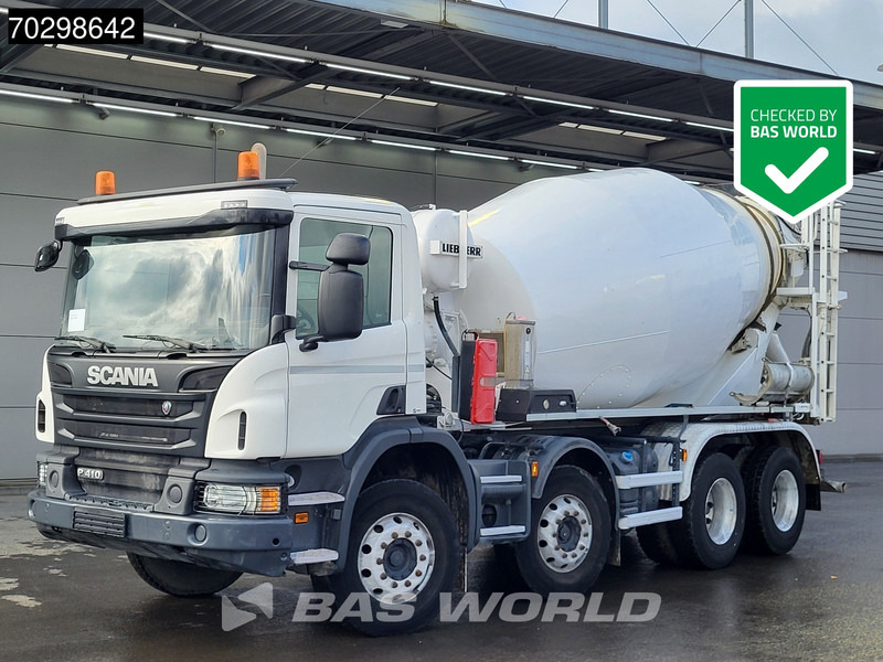 Scania P410 8X4 9m3 Liebherr mixer Automatic Steelsuspension Euro 6 - Autodomíchávač: obrázek 1 Scania P410 8X4 9m3 Liebherr mixer Automatic Steelsuspension Euro 6 - Autodomíchávač: obrázek 1