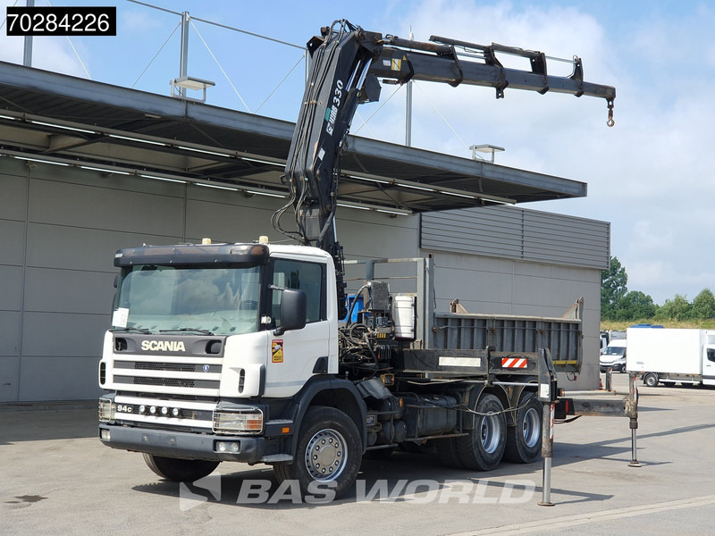 Scania P94 6X4 Hiab 330-4 Kran Crane 9m3 tipper Manual Steelsuspension Euro 3 - Sklápěč, Auto s hydraulickou rukou: obrázek 1 Scania P94 6X4 Hiab 330-4 Kran Crane 9m3 tipper Manual Steelsuspension Euro 3 - Sklápěč, Auto s hydraulickou rukou: obrázek 1
