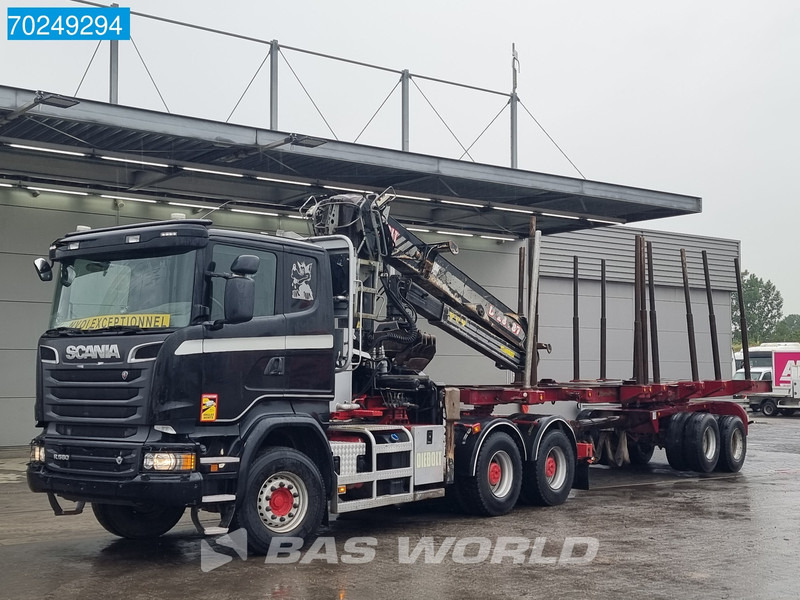 Scania R580 6X4 Holz Kran Diebolt D28 Full-Steell Extentable Trailer leasing Scania R580 6X4 Holz Kran Diebolt D28 Full-Steell Extentable Trailer: obrázek 11