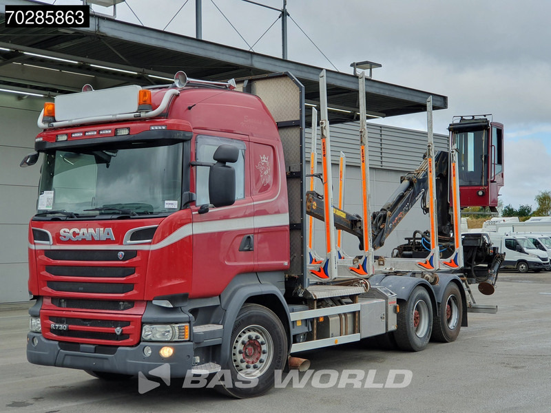 Lesovůz, Auto s hydraulickou rukou Scania R730 R 6X4 HIAB F108S 79 Crane Retarder Xenon BigAxle Loglift Automatic ACC Euro 6: obrázek 11