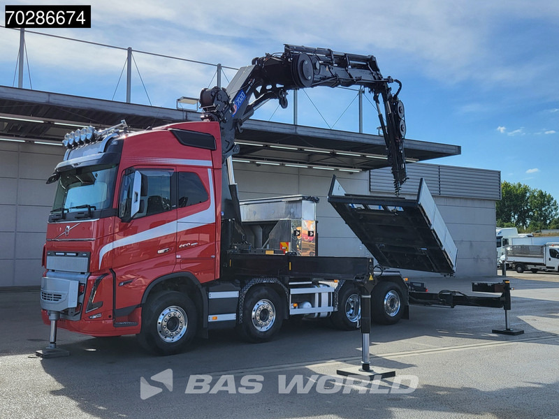 Nákladní automobil valníkový/ Plošinový, Auto s hydraulickou rukou Volvo FH16 650 FH16 8X2 HMF 7020K-RCS Crane + Fly-Jib Lift+Steering-Axle Navi LED ACC Euro 6: obrázek 12