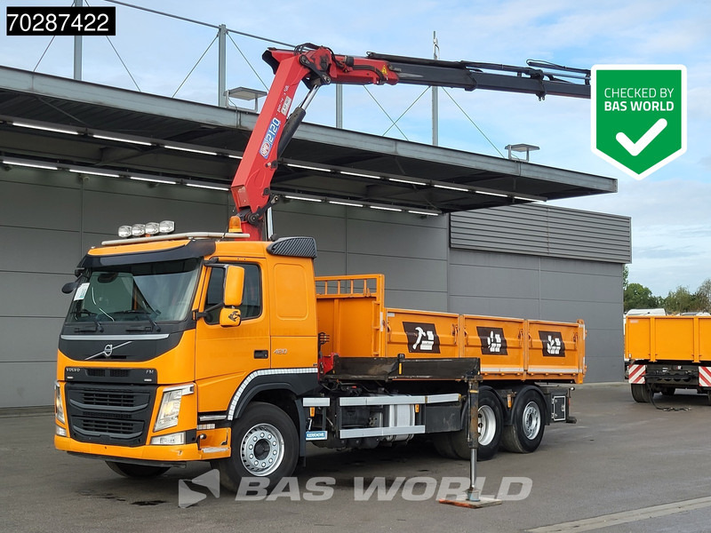 Volvo FM 420 6X2 HMF 2120 K 4 Crane Lift+lenkasche Euro 6 - Sklápěč, Auto s hydraulickou rukou: obrázek 1 Volvo FM 420 6X2 HMF 2120 K 4 Crane Lift+lenkasche Euro 6 - Sklápěč, Auto s hydraulickou rukou: obrázek 1