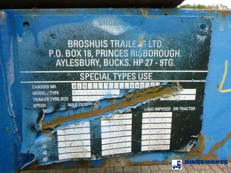 Podvalníkový návěs Broshuis 3-axle semi-lowbed trailer 45 t / extendable: obrázek 10