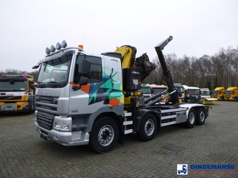 DAF CF 85.410 8x2 Hyva container hook + crane - Auto s hydraulickou rukou: obrázek 1 DAF CF 85.410 8x2 Hyva container hook + crane - Auto s hydraulickou rukou: obrázek 1