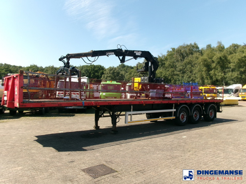 Fruehauf 3-axle platform trailer + Atlas 3008 crane - Návěs valník/ Plato: obrázek 1 Fruehauf 3-axle platform trailer + Atlas 3008 crane - Návěs valník/ Plato: obrázek 1