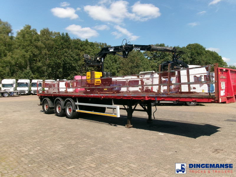 Fruehauf 3-axle platform trailer + Atlas 3008 crane - Návěs valník/ Plato: obrázek 2 Fruehauf 3-axle platform trailer + Atlas 3008 crane - Návěs valník/ Plato: obrázek 2