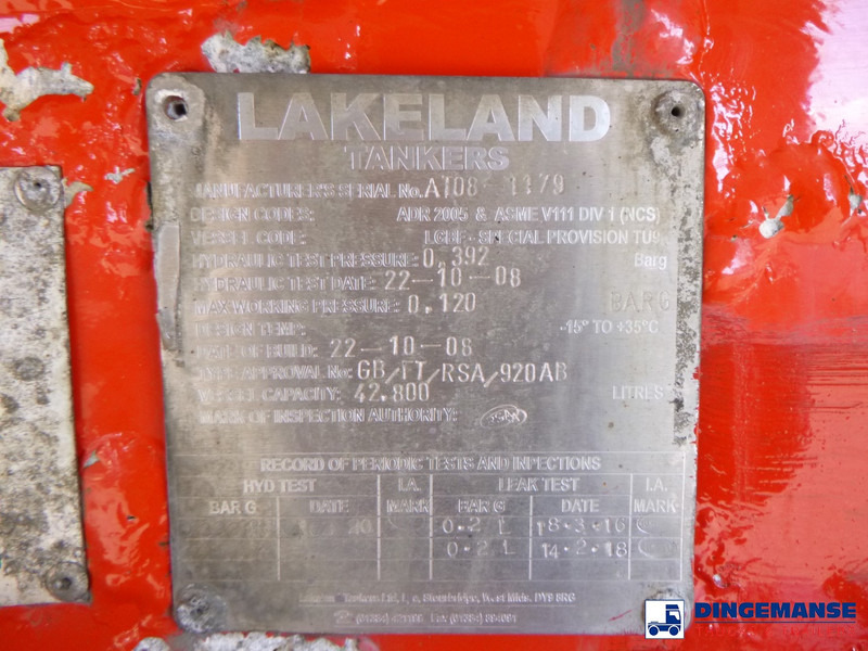 Cisternový návěs Lakeland Fuel tank alu 42.8 m3 / 6 comp: obrázek 18