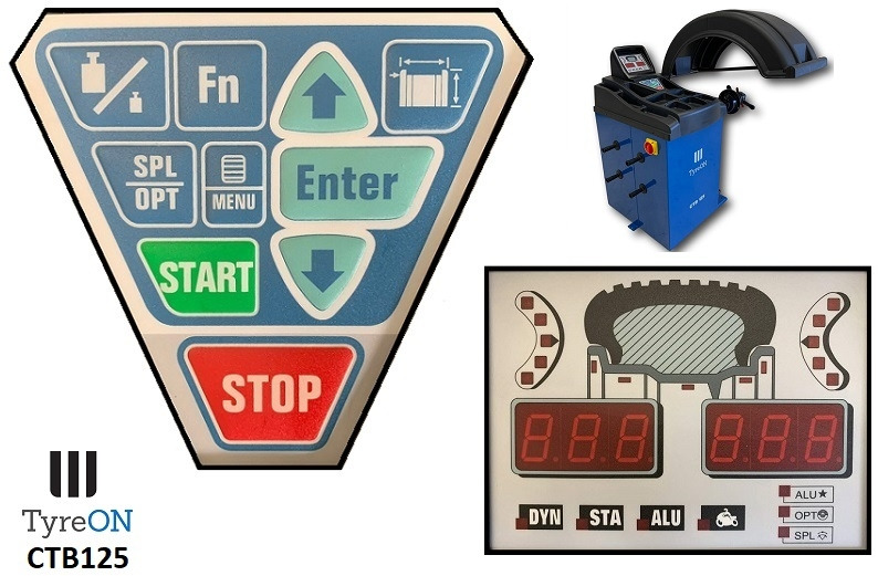 CTB125 wheel balancer, 5 ALU and 2 Steel programs - Auto input Distance + Diameter - 230V - Vybavení garáže/ Dílny: obrázek 4 CTB125 wheel balancer, 5 ALU and 2 Steel programs - Auto input Distance + Diameter - 230V - Vybavení garáže/ Dílny: obrázek 4