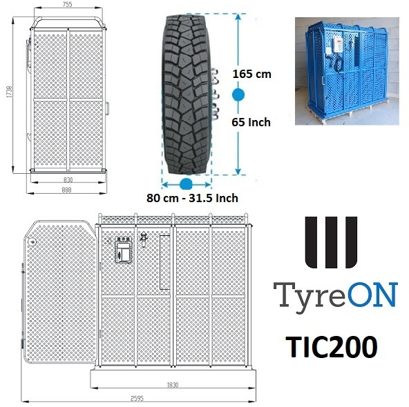 TIC200 automatic tire inflation cage - Vybavení garáže/ Dílny: obrázek 4 TIC200 automatic tire inflation cage - Vybavení garáže/ Dílny: obrázek 4