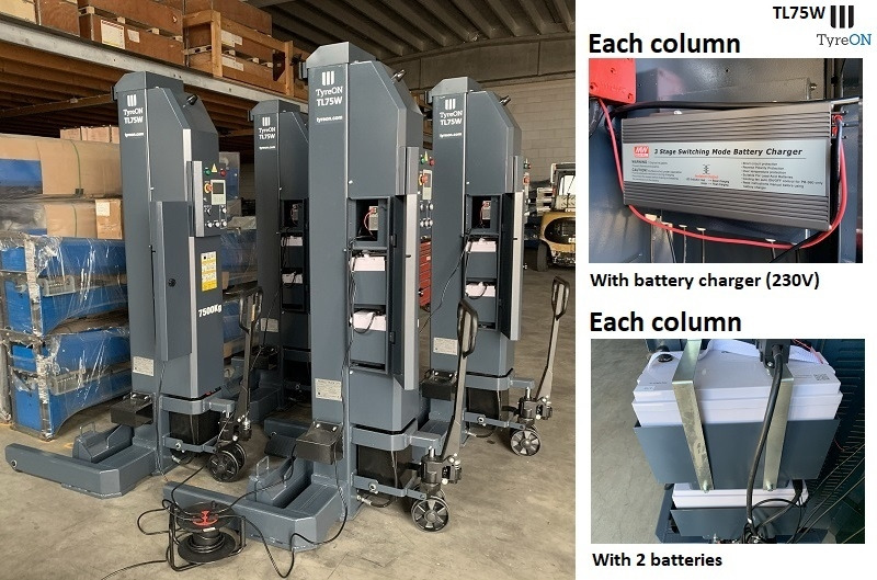 Vybavení garáže/ Dílny TL75W-4 30T Mobile truck lift - wireless - battery powered: obrázek 7