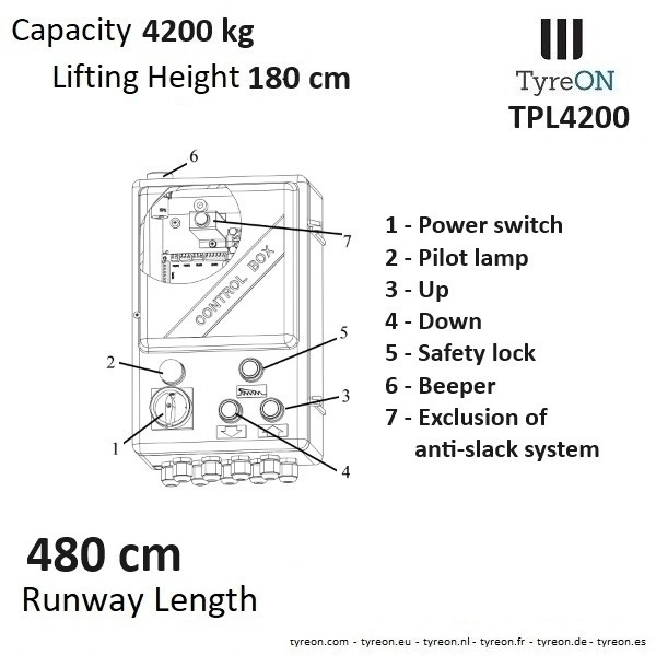TPL4200 4 post lift - 4.8 meter flat runways - 4.2T - Vybavení garáže/ Dílny: obrázek 2 TPL4200 4 post lift - 4.8 meter flat runways - 4.2T - Vybavení garáže/ Dílny: obrázek 2