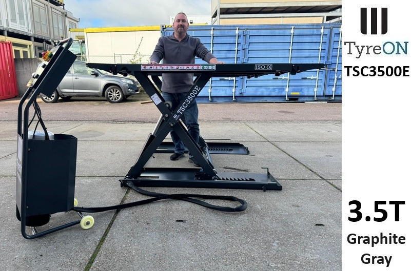 TSC3500E mobile midrise car scissor lift with electrical release - Capacity 3,5T - Lifting height 125 cm - 230V - Graphite gray - Vybavení garáže/ Dílny: obrázek 3 TSC3500E mobile midrise car scissor lift with electrical release - Capacity 3,5T - Lifting height 125 cm - 230V - Graphite gray - Vybavení garáže/ Dílny: obrázek 3