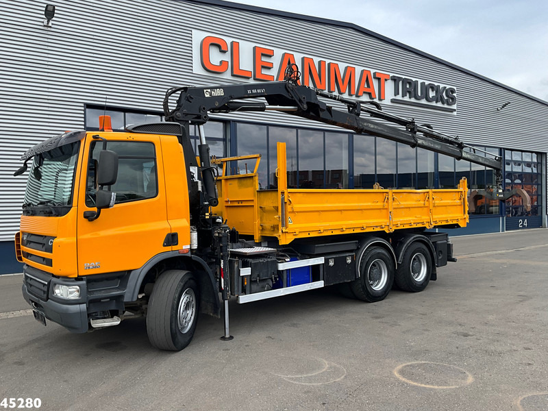 DAF FAT 75 CF 340 6x4 Manual Full steel Hiab 16 Tonmeter laadkraan - Sklápěč, Auto s hydraulickou rukou: obrázek 2 DAF FAT 75 CF 340 6x4 Manual Full steel Hiab 16 Tonmeter laadkraan - Sklápěč, Auto s hydraulickou rukou: obrázek 2