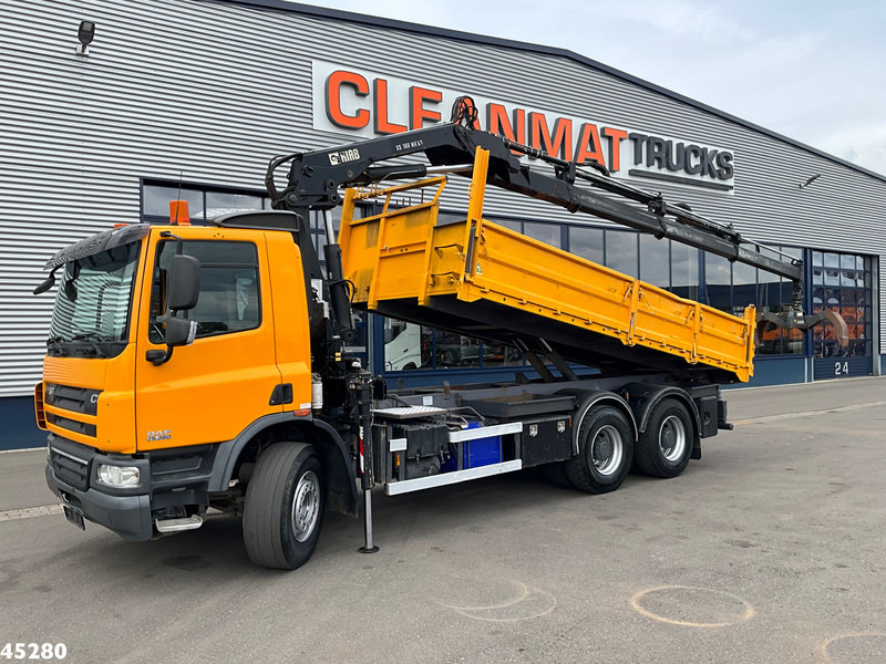 DAF FAT 75 CF 340 6x4 Manual Full steel Hiab 16 Tonmeter laadkraan - Sklápěč, Auto s hydraulickou rukou: obrázek 1 DAF FAT 75 CF 340 6x4 Manual Full steel Hiab 16 Tonmeter laadkraan - Sklápěč, Auto s hydraulickou rukou: obrázek 1