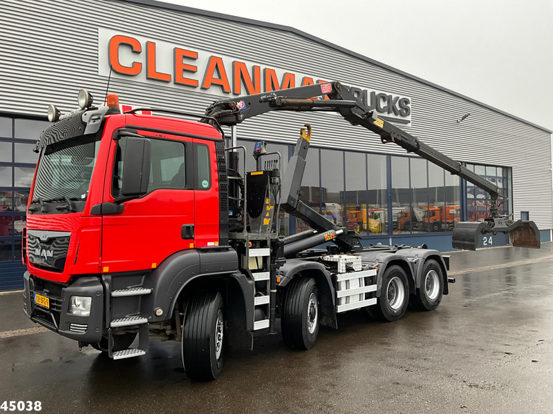 MAN TGS 35.400 8x4 Euro 6 HMF 16 Tonmeter Z-kraan - Hákový nosič kontejnerů, Auto s hydraulickou rukou: obrázek 1 MAN TGS 35.400 8x4 Euro 6 HMF 16 Tonmeter Z-kraan - Hákový nosič kontejnerů, Auto s hydraulickou rukou: obrázek 1