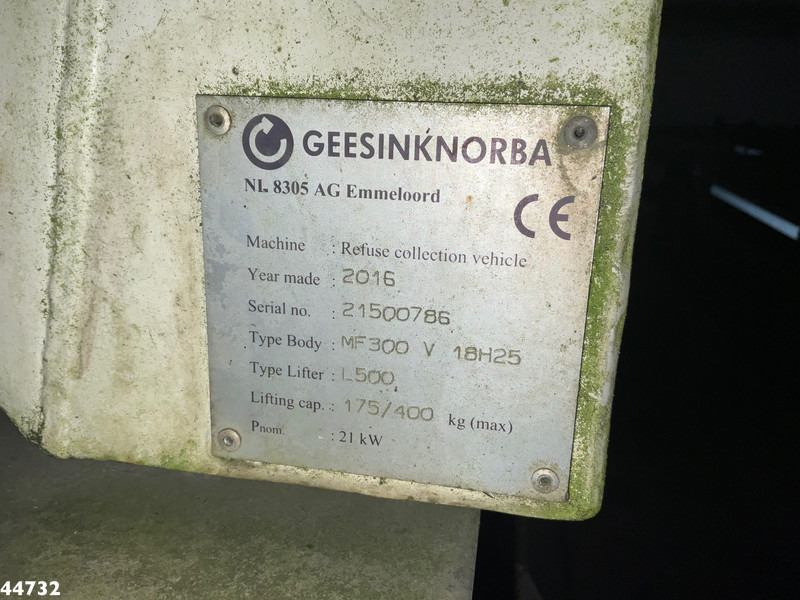 Vůz na odvoz odpadků Mercedes-Benz Econic 2630 Euro 6 CNG Norba MF 300 18m³ 2 compartimenten just 137.620 km!: obrázek 17 Vůz na odvoz odpadků Mercedes-Benz Econic 2630 Euro 6 CNG Norba MF 300 18m³ 2 compartimenten just 137.620 km!: obrázek 17