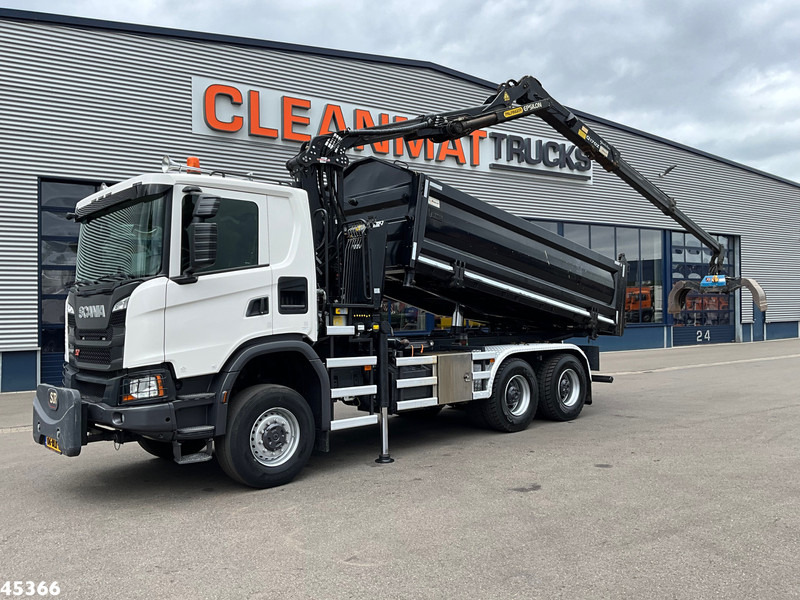 Scania G 410 6x6 Euro 6 Palfinger 17 Tonmeter Z-kraan - Sklápěč, Auto s hydraulickou rukou: obrázek 1 Scania G 410 6x6 Euro 6 Palfinger 17 Tonmeter Z-kraan - Sklápěč, Auto s hydraulickou rukou: obrázek 1