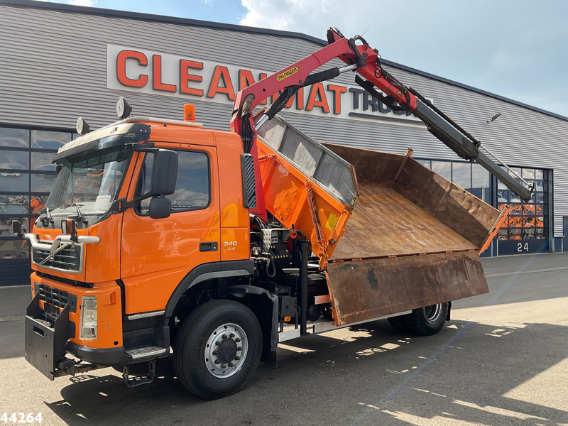 Volvo FM 340 4x4 Palfinger 10 Tonmeter laadkraan Manual Full steel - Sklápěč, Auto s hydraulickou rukou: obrázek 1 Volvo FM 340 4x4 Palfinger 10 Tonmeter laadkraan Manual Full steel - Sklápěč, Auto s hydraulickou rukou: obrázek 1