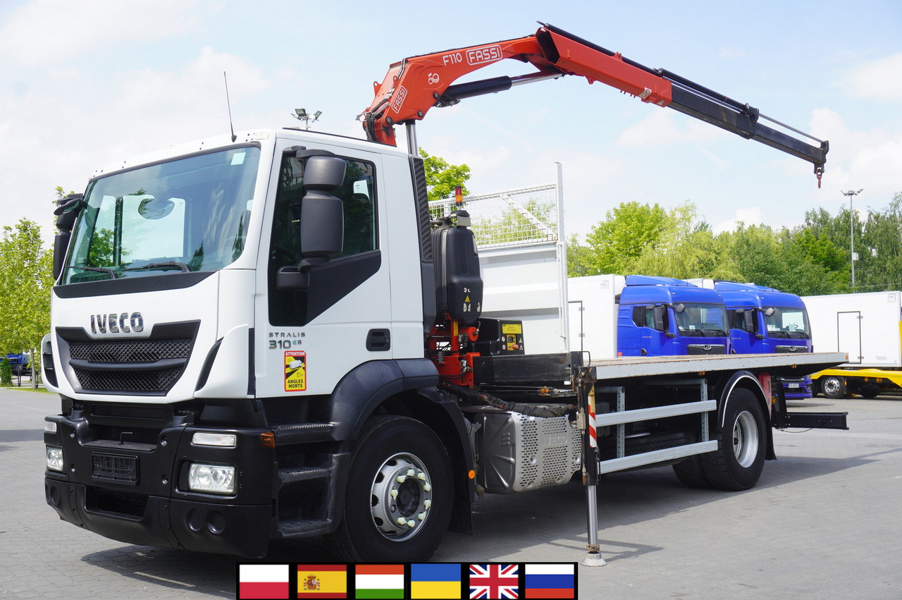 IVECO STRALIS 310 E6 / FASSI F110B / 630 MTH! / 4 t lift cap. / 19 t - Nákladní automobil valníkový/ Plošinový, Auto s hydraulickou rukou: obrázek 1 IVECO STRALIS 310 E6 / FASSI F110B / 630 MTH! / 4 t lift cap. / 19 t - Nákladní automobil valníkový/ Plošinový, Auto s hydraulickou rukou: obrázek 1