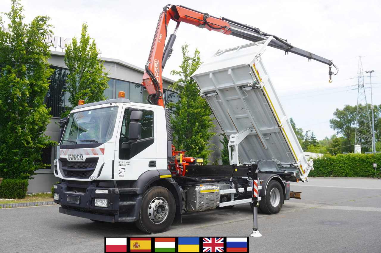 IVECO STRALIS 330 E6 / FASSI 195A 8.5 T / 3-side tipper - Auto s hydraulickou rukou: obrázek 1 IVECO STRALIS 330 E6 / FASSI 195A 8.5 T / 3-side tipper - Auto s hydraulickou rukou: obrázek 1