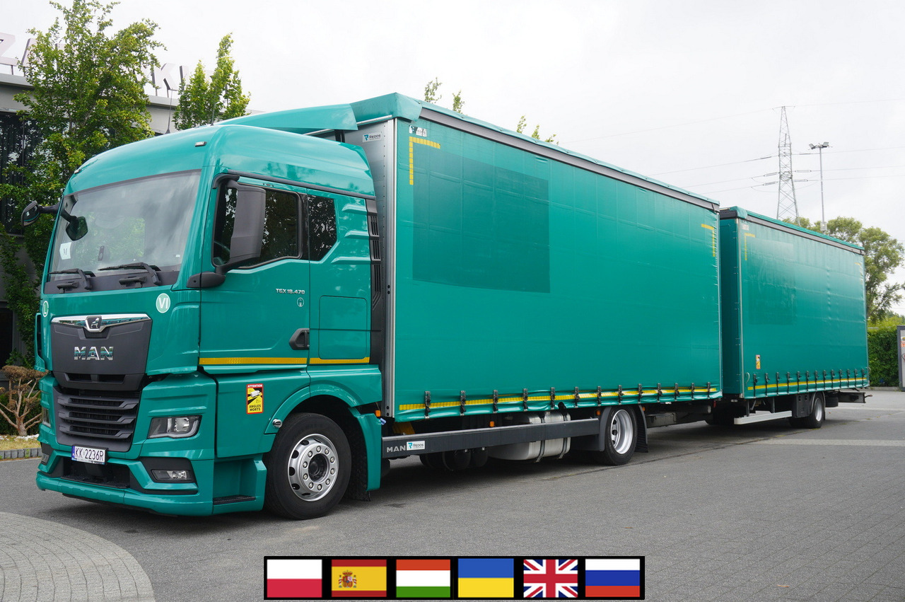 MAN TGX 18.470 / Trailer 19 EPAL / Curtainsider 19 EPAL / 2022 / Retarder / 15 units - Plachtový nákladní auto: obrázek 1 MAN TGX 18.470 / Trailer 19 EPAL / Curtainsider 19 EPAL / 2022 / Retarder / 15 units - Plachtový nákladní auto: obrázek 1
