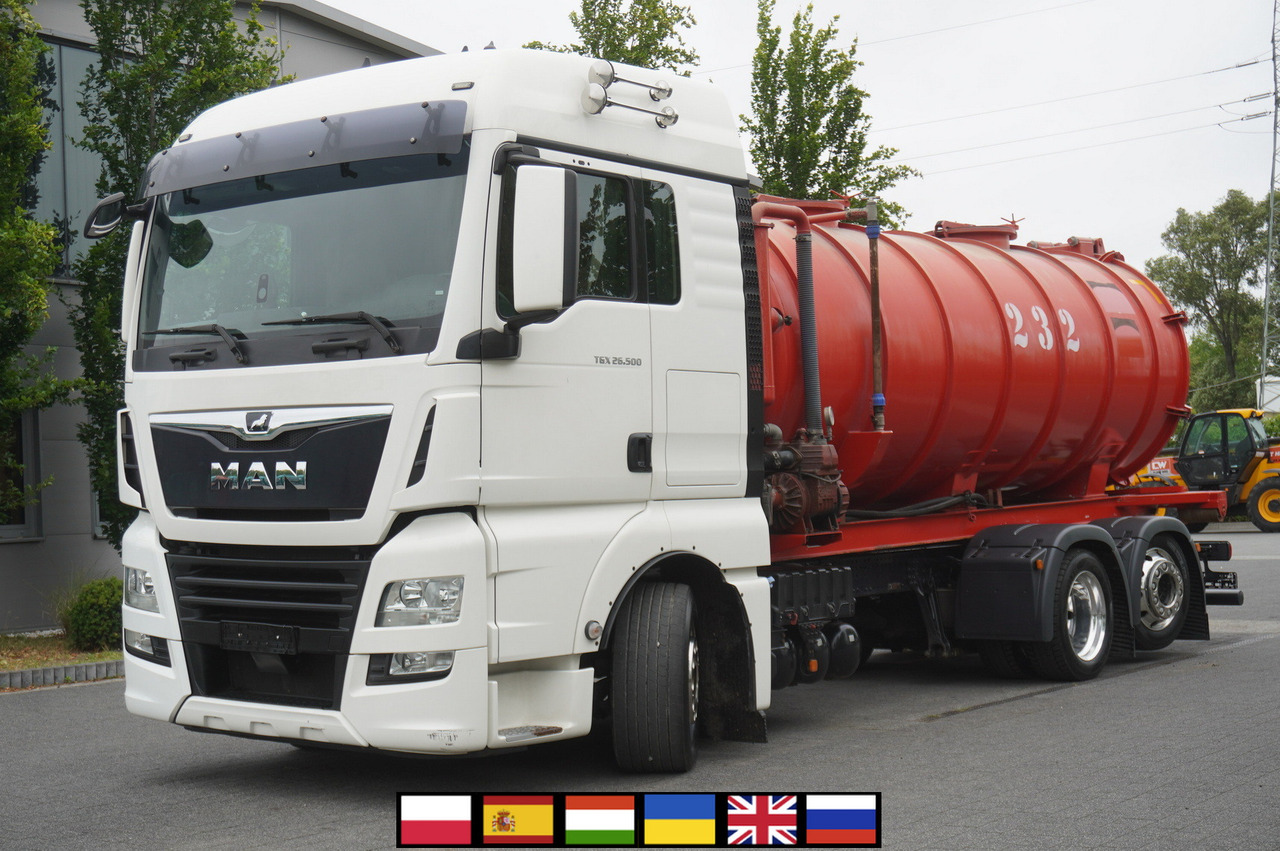 MAN TGX 26.500 / NEW Stal Septic barrel 13000 l / steering 3rd axle - Cisternové vozidlo: obrázek 1 MAN TGX 26.500 / NEW Stal Septic barrel 13000 l / steering 3rd axle - Cisternové vozidlo: obrázek 1