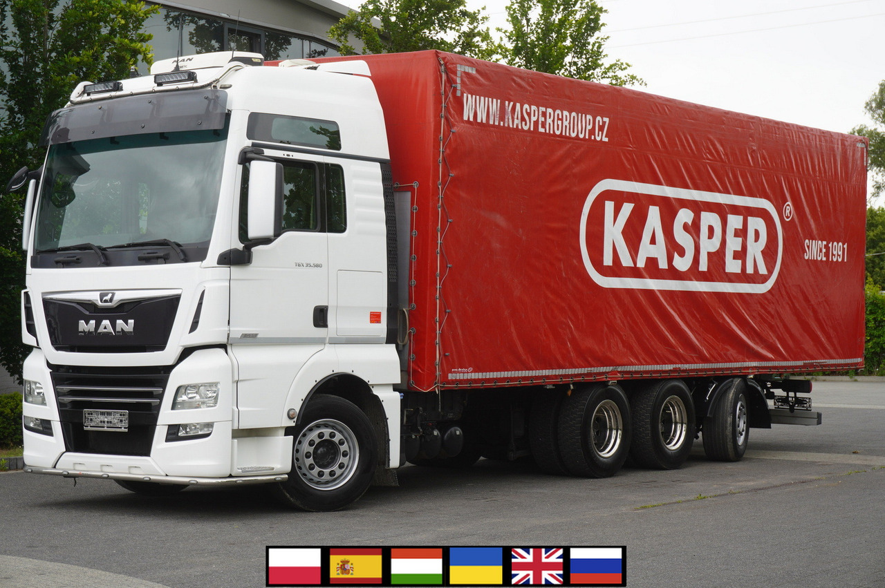 MAN TGX 35.580 E6 8x4 /4 / 23 EPAL tarp superstructure / 4th axle steered - Plachtový nákladní auto: obrázek 1 MAN TGX 35.580 E6 8x4 /4 / 23 EPAL tarp superstructure / 4th axle steered - Plachtový nákladní auto: obrázek 1
