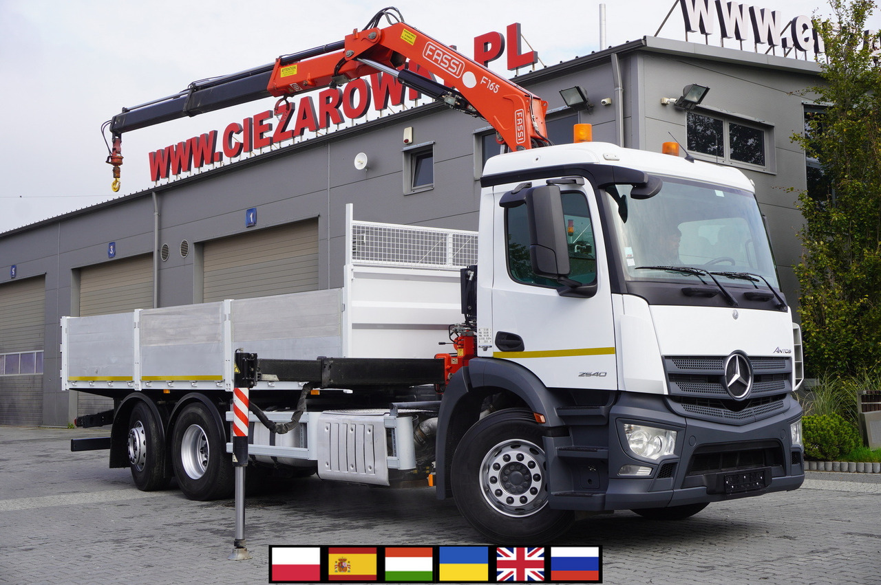 MERCEDES-BENZ Antos 2540 / Flatbed 15 EPAL / Fassi F165 / 6.1 t / 8 m reach / remote control / rotator / 1600 MTH / steered axle - Auto s hydraulickou rukou: obrázek 1 MERCEDES-BENZ Antos 2540 / Flatbed 15 EPAL / Fassi F165 / 6.1 t / 8 m reach / remote control / rotator / 1600 MTH / steered axle - Auto s hydraulickou rukou: obrázek 1