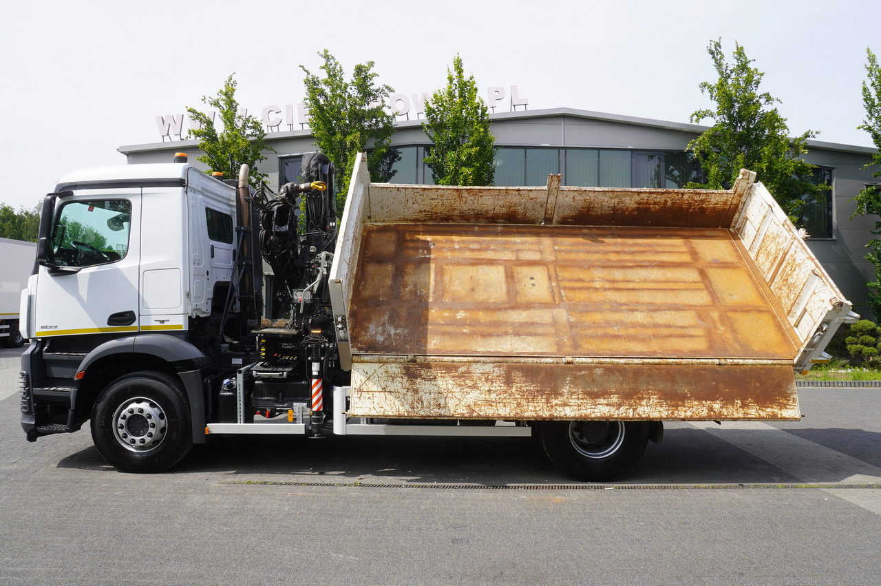 Nákladní automobil valníkový/ Plošinový, Auto s hydraulickou rukou MERCEDES-BENZ Arocs 1833 / 87,000 km!!! / Hds HIAB X-DUO 128 B-2 / three-sided tipper: obrázek 14