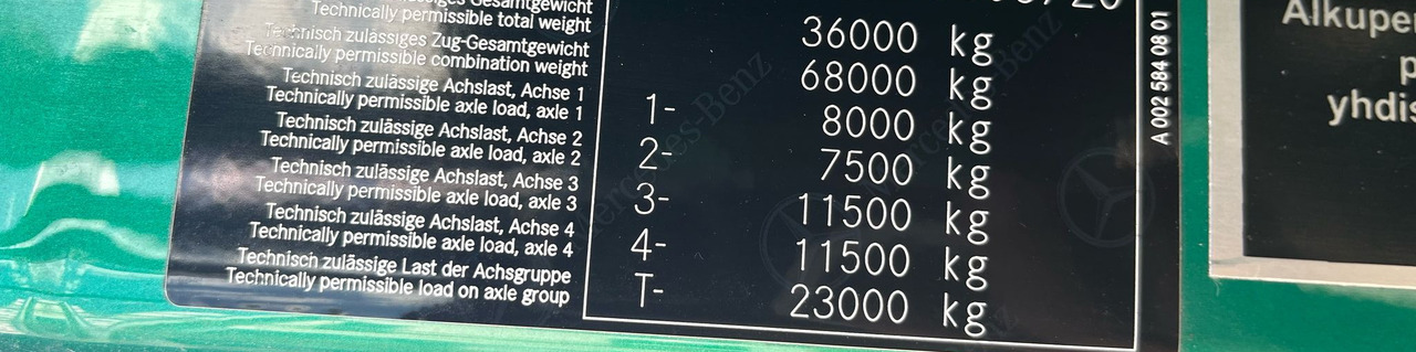 Mercedes-Benz Arocs 3563 8 × 4 / 630 HP / steered axle / Logging superstructure - Podvozek s kabinou: obrázek 2 Mercedes-Benz Arocs 3563 8 × 4 / 630 HP / steered axle / Logging superstructure - Podvozek s kabinou: obrázek 2