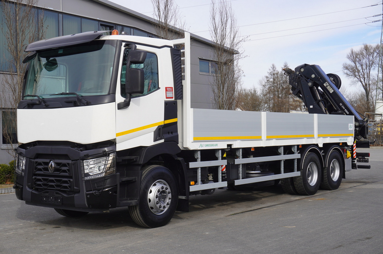 RENAULT C430 / HIAB 244 EP-5 HIDUO crane 8400 kg 15 m / Platform with stanchions - Vyvážecí přívěs: obrázek 3 RENAULT C430 / HIAB 244 EP-5 HIDUO crane 8400 kg 15 m / Platform with stanchions - Vyvážecí přívěs: obrázek 3