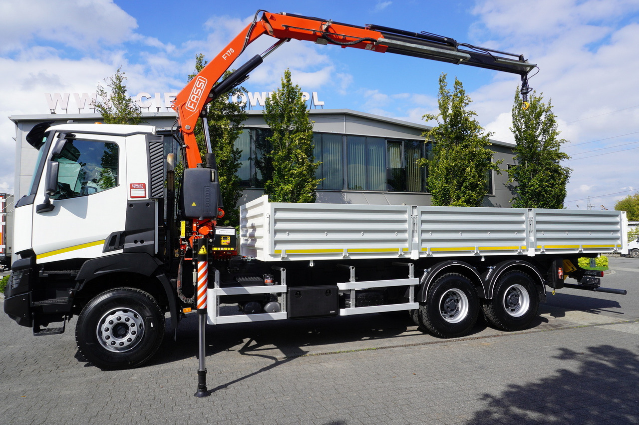 Auto s hydraulickou rukou RENAULT K380 6×4 / FASSI F175 crane 7.85 t / 120 thousand km! / 2-sided tipper: obrázek 6