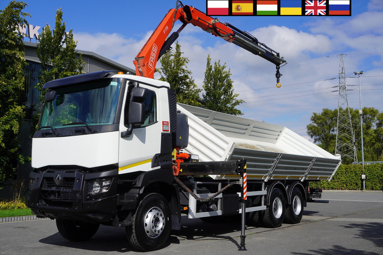 RENAULT K380 6×4 / FASSI F175 crane 7.85 t / 120 thousand km! / 2-sided tipper - Auto s hydraulickou rukou: obrázek 1 RENAULT K380 6×4 / FASSI F175 crane 7.85 t / 120 thousand km! / 2-sided tipper - Auto s hydraulickou rukou: obrázek 1