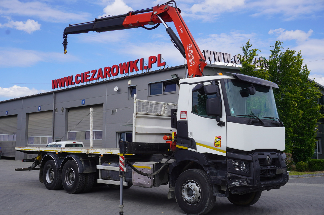 RENAULT K380 6x4 / FASSI F175 crane 7.85 t / 120 thousand km - Nákladní automobil valníkový/ Plošinový, Auto s hydraulickou rukou: obrázek 1 RENAULT K380 6x4 / FASSI F175 crane 7.85 t / 120 thousand km - Nákladní automobil valníkový/ Plošinový, Auto s hydraulickou rukou: obrázek 1