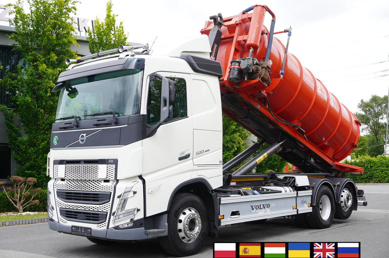 VOLVO Volvo FH 500 / Septic barrel 13000 l / Hook lift 21 t / 2022 / 3rd axle steered / 2 units - Hákový nosič kontejnerů: obrázek 1 VOLVO Volvo FH 500 / Septic barrel 13000 l / Hook lift 21 t / 2022 / 3rd axle steered / 2 units - Hákový nosič kontejnerů: obrázek 1