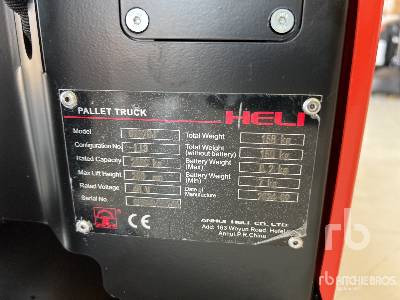 HELI CBD20J-LI3 2000 kg Electric (Unused) - Paletový vozík: obrázek 5 HELI CBD20J-LI3 2000 kg Electric (Unused) - Paletový vozík: obrázek 5