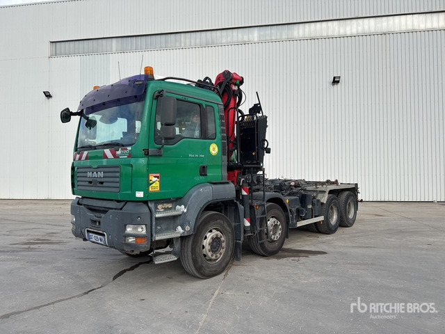 2006 MAN TGA 35.350 8x4 Camion Ampliroll Grue Palfi ... Roll-Off Truck - Hákový nosič kontejnerů, Auto s hydraulickou rukou: obrázek 1 2006 MAN TGA 35.350 8x4 Camion Ampliroll Grue Palfi ... Roll-Off Truck - Hákový nosič kontejnerů, Auto s hydraulickou rukou: obrázek 1