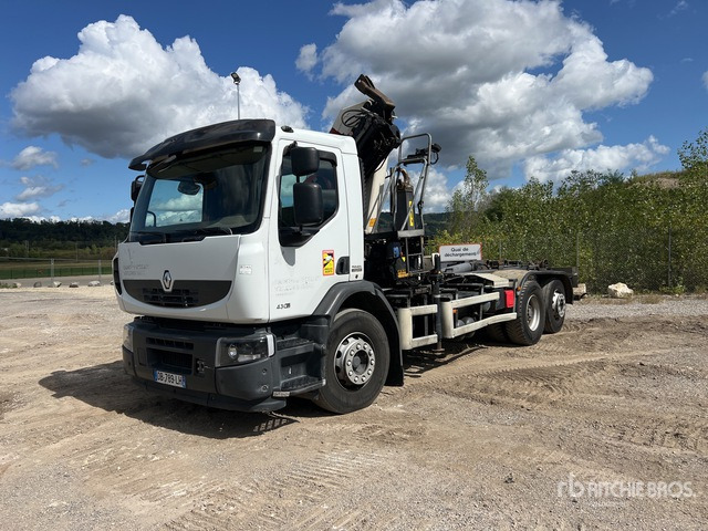 2013 Renault Premium Lander 430DXi 6x2 Camion Ampliroll Avec Grue ... Roll-Off Truck - Hákový nosič kontejnerů: obrázek 2 2013 Renault Premium Lander 430DXi 6x2 Camion Ampliroll Avec Grue ... Roll-Off Truck - Hákový nosič kontejnerů: obrázek 2