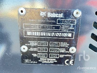 BOBCAT E50Z Mini Pelle - Mini rýpadlo: obrázek 5 BOBCAT E50Z Mini Pelle - Mini rýpadlo: obrázek 5