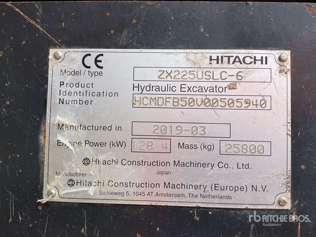 2019 Hitachi ZX225USLC-6 Tracked Excavator - Pásové rýpadlo: obrázek 1 2019 Hitachi ZX225USLC-6 Tracked Excavator - Pásové rýpadlo: obrázek 1