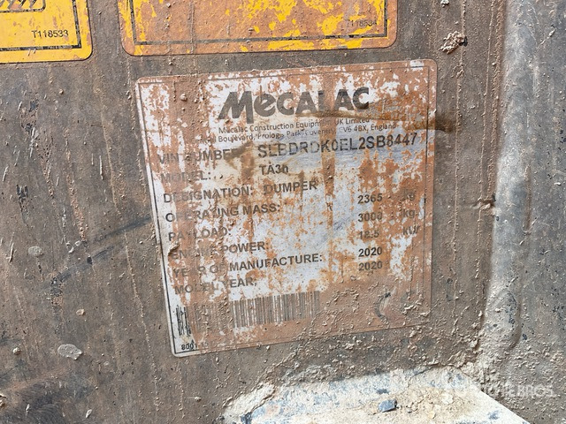 2020 Mecalac TA3H Hydrostatic Dumper - Dampr: obrázek 2 2020 Mecalac TA3H Hydrostatic Dumper - Dampr: obrázek 2